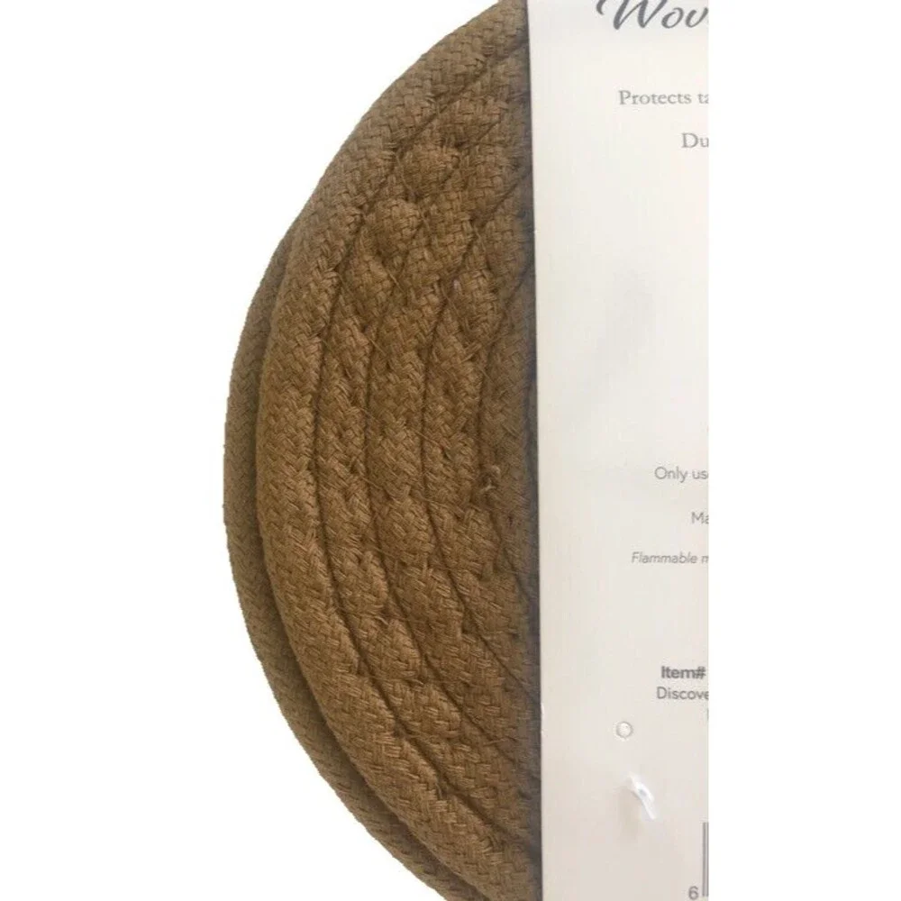 Mushroom Braided Trivets Woven Hot Pad Mushrooms Kitchen Brown 8 Inch Set Of 3